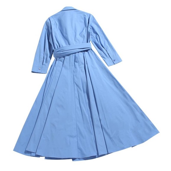 Michael Kors Collection Stretch Cotton Poplin Wrap Dress - Size 10 - Picture 3 of 7